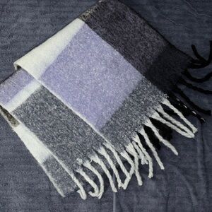 Plaid Fringe Wrap
